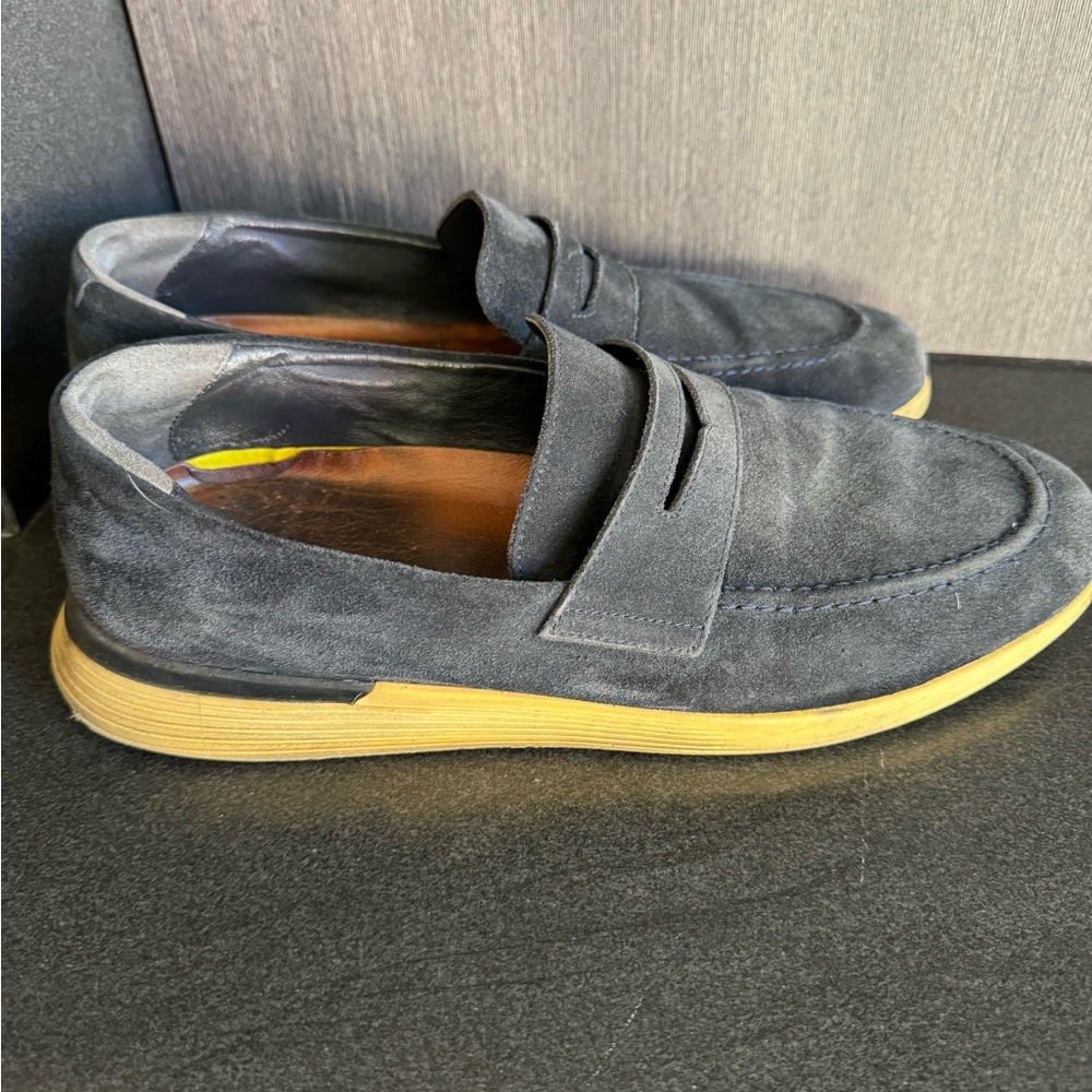 Men's Wolf & Shepherd Blue Suede Loafers Size 11